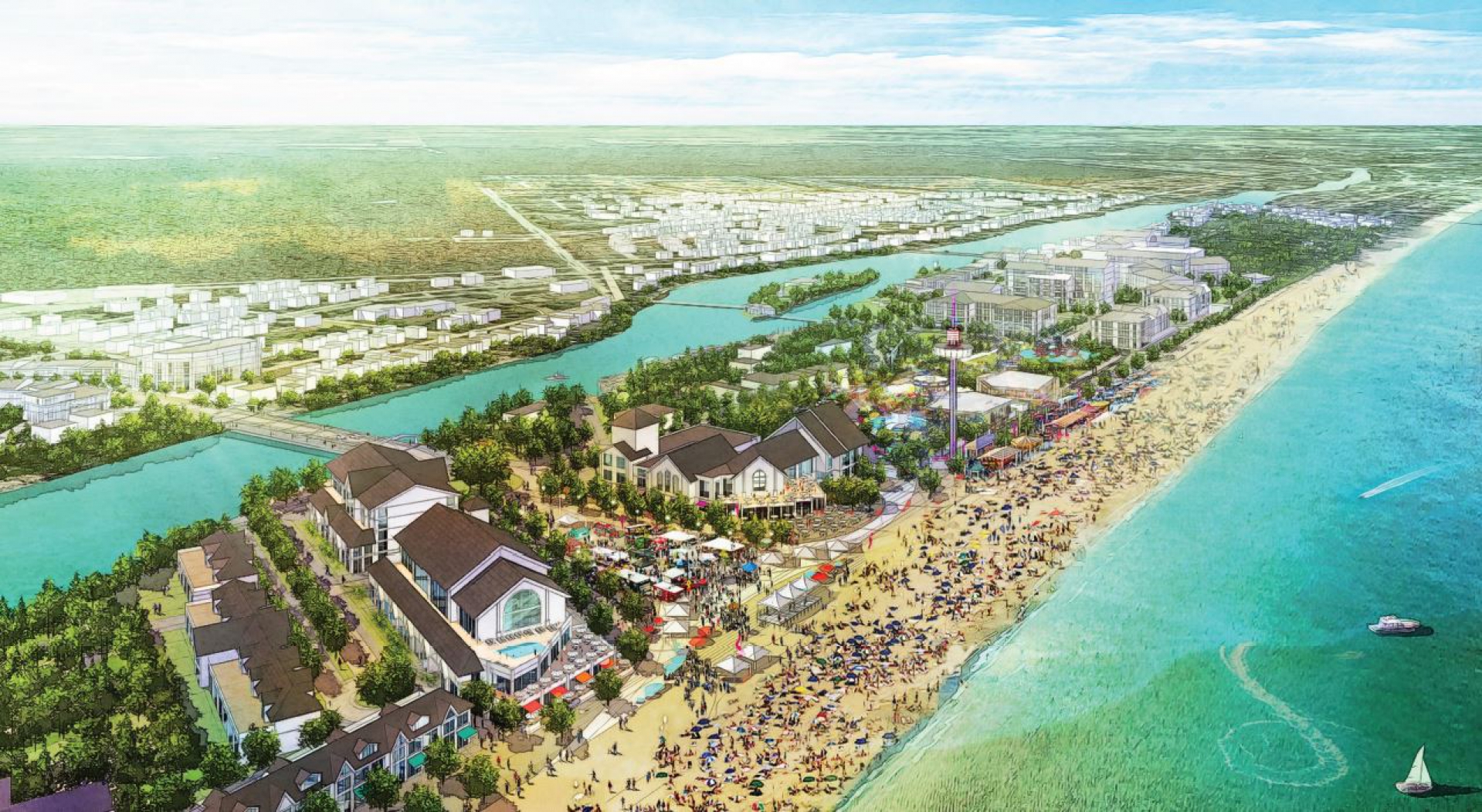 Downtown Wasaga Illustration